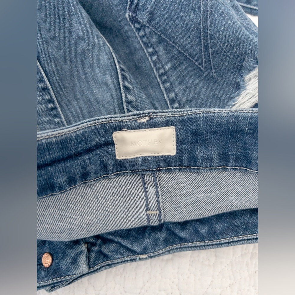 Mother High Waisted Looker Ankle Fray Skinny Jeans Size 29 - Picture 7 of 11